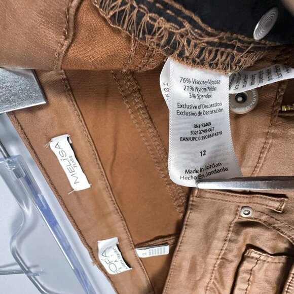 Sofia Vergara Melisa High Rise Flare Jeans Womens Size 12 Stretch Brown - Picture 6 of 12